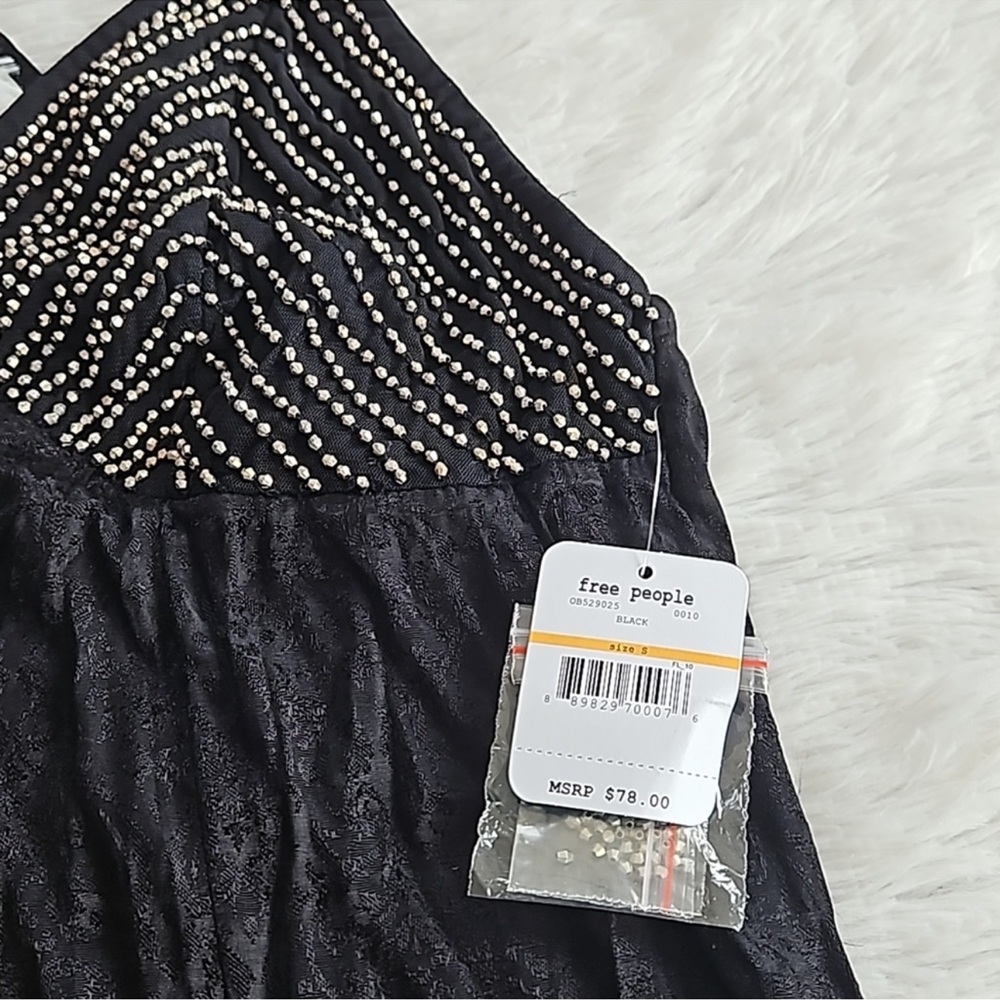 Free People Intimately Shooting Star Slip in Black - Picture 3 of 11